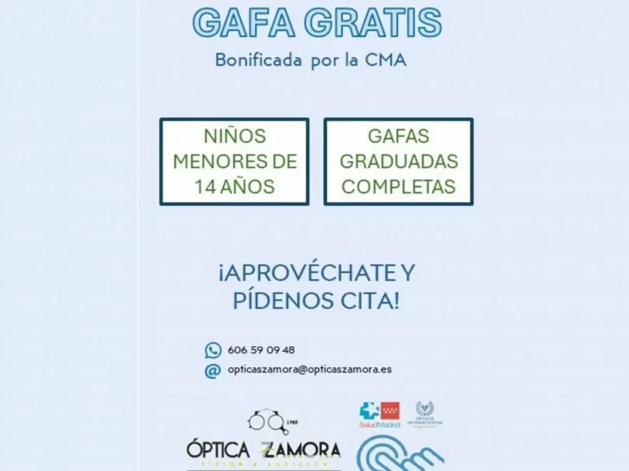 GAFA GRATIS A MENORS DE 14 AÑOS POR CMA