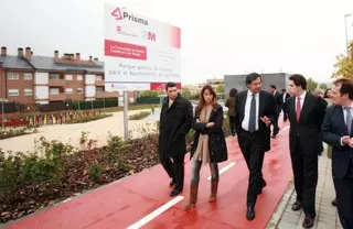 Fernández Rubio y Borja Sarasola visitan el nuevo Parque de El Cantizal
