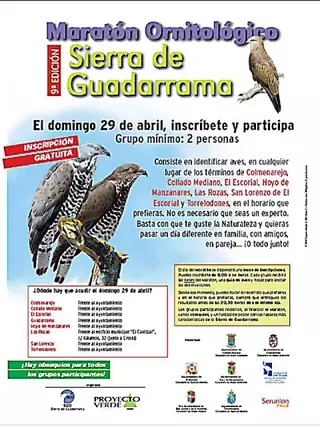Las Rozas participa en la novena edición deI Maratón Ornitológico Sierra de Guadarrama
