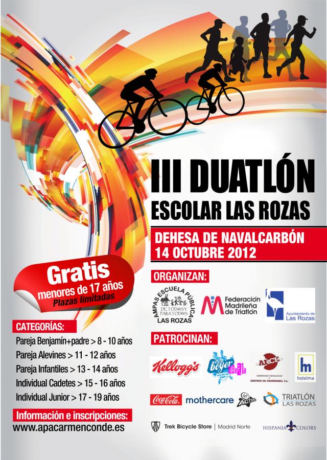 La próxima semana se celebra el Tercer Duatlón Escolar de Las Rozas