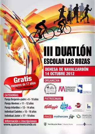 La próxima semana se celebra el Tercer Duatlón Escolar de Las Rozas