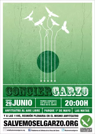 Este sábado se celebra ConcierGarzo, primer concierto en Defensa de la Finca del Garzo