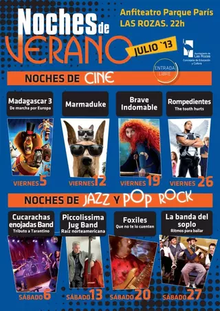 Vuelven la música y el cine al aire libre con las Noches de Verano de Las Rozas