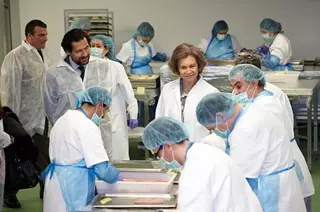 Doña Sofía visita la Fundación Cedel en Las Rozas