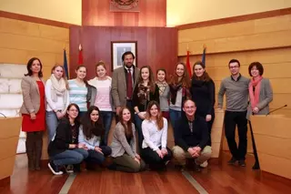 Estudiantes alemanes de intercambio en el Colegio Europeo visitan el Ayuntamiento de Las Rozas