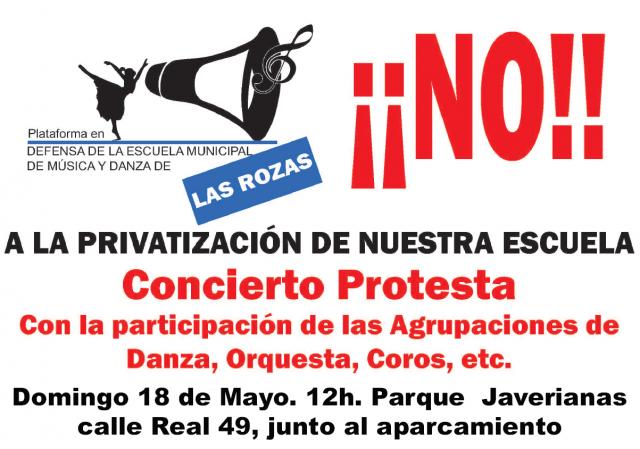Segundo 'Concierto Protesta' contra la privatización de la Escuela de Música y Danza de Las Rozas