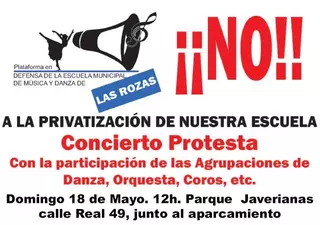 Segundo 'Concierto Protesta' contra la privatización de la Escuela de Música y Danza de Las Rozas