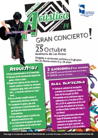 El Ayuntamiento da su primera oportunidad a jóvenes promesas de la música en Las Rozas Acústica’14