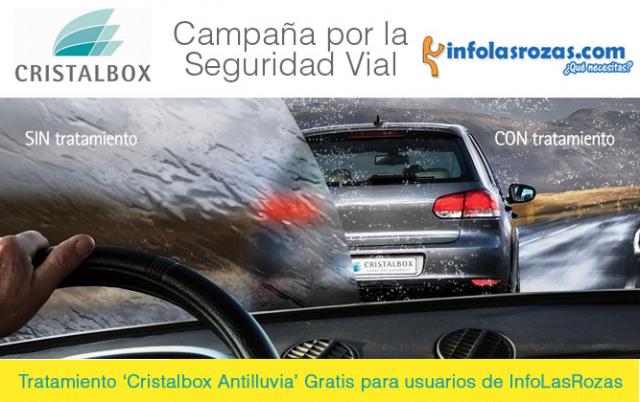 Cristalbox e InfoLasRozas.com regalan 500 tratamientos antilluvia para mejorar la seguridad vial de los roceños