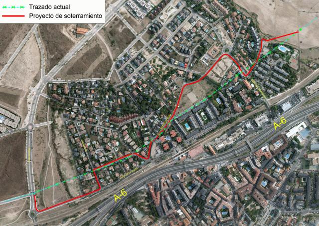 El Ayuntamiento soterrará la línea de alta tensión que sobrevuela el barrio de La Marazuela