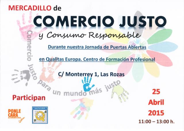 Qualitas Europa organiza un Mercadillo de Comercio Justo en su jornada de Puertas Abiertas