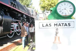 El alcalde de Las Rozas, José de la Uz, visitó esta mañana el Museo Municipal del Ferrocarril de las Matas