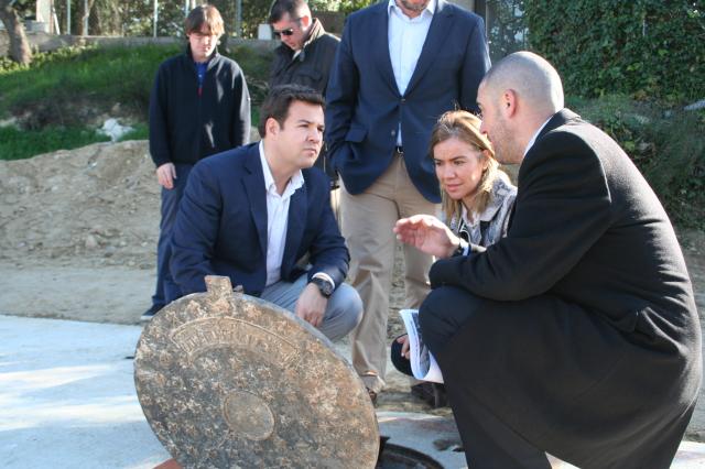 De la Uz y Rabaneda visitaron las obras en la Red de Saneamiento de Molino de la Hoz