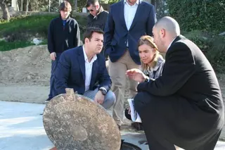 De la Uz y Rabaneda visitaron las obras en la Red de Saneamiento de Molino de la Hoz