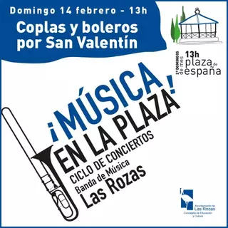 Domingo musical en Las Rozas: coplas y boleros en la Plaza por San Valentín, y “Lo mejor del Barroco” en el Auditorio