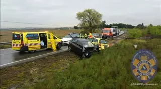 Tres accidentes en Las Rozas a causa de la lluvia