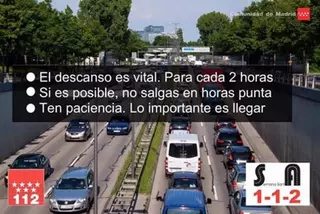 Madrid 112 lanza la campaña #SemanaSanta112 para pedir prudencia a los conductores