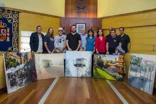 Pablo Rubén López, ganador del XIII Concurso de Pintura Rápida de Las Rozas