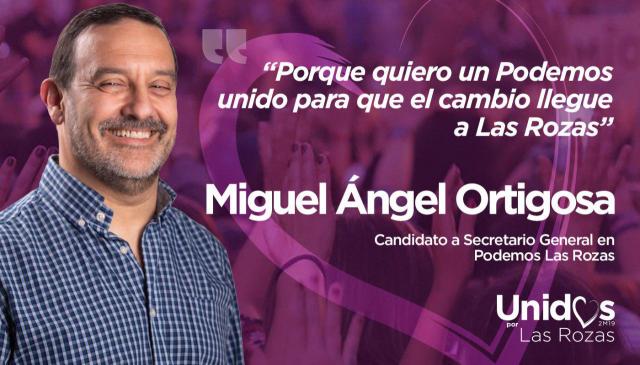 Miguel Ángel Ortigosa, candidato de Podemos Las Rozas: “Ha llegado la hora de la unidad y el trabajo en común
