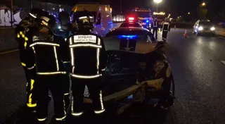 Dos jóvenes heridas tras una fuerte colisión en Las Rozas