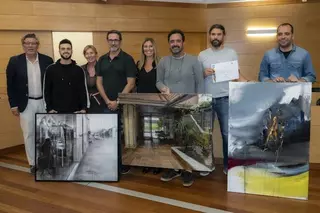 Pedro Cebrián, ganador del XV Concurso de Pintura Rápida de Las Rozas