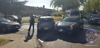 Accidente de tráfico en Las Rozas con varios vehículos implicados