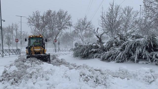 Caos en Las Rozas ante la gran nevada que ha dejado Filomena