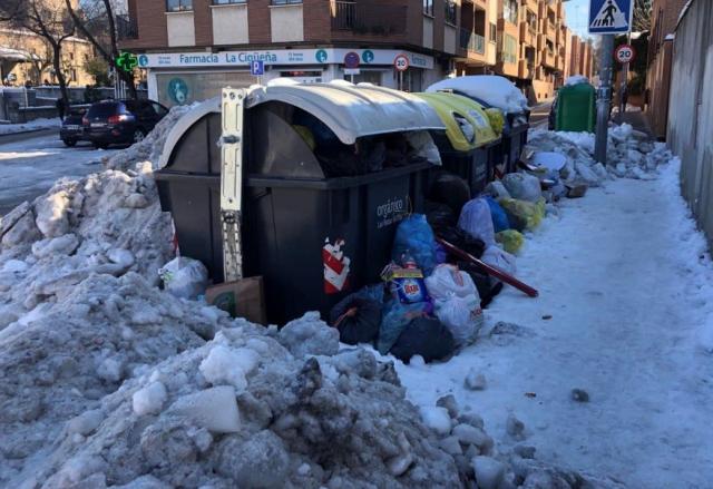 Unidas por Las Rozas exige sanciones a Urbaser por las deficiencias en la recogida de basuras y limpieza de calles durante la nevada