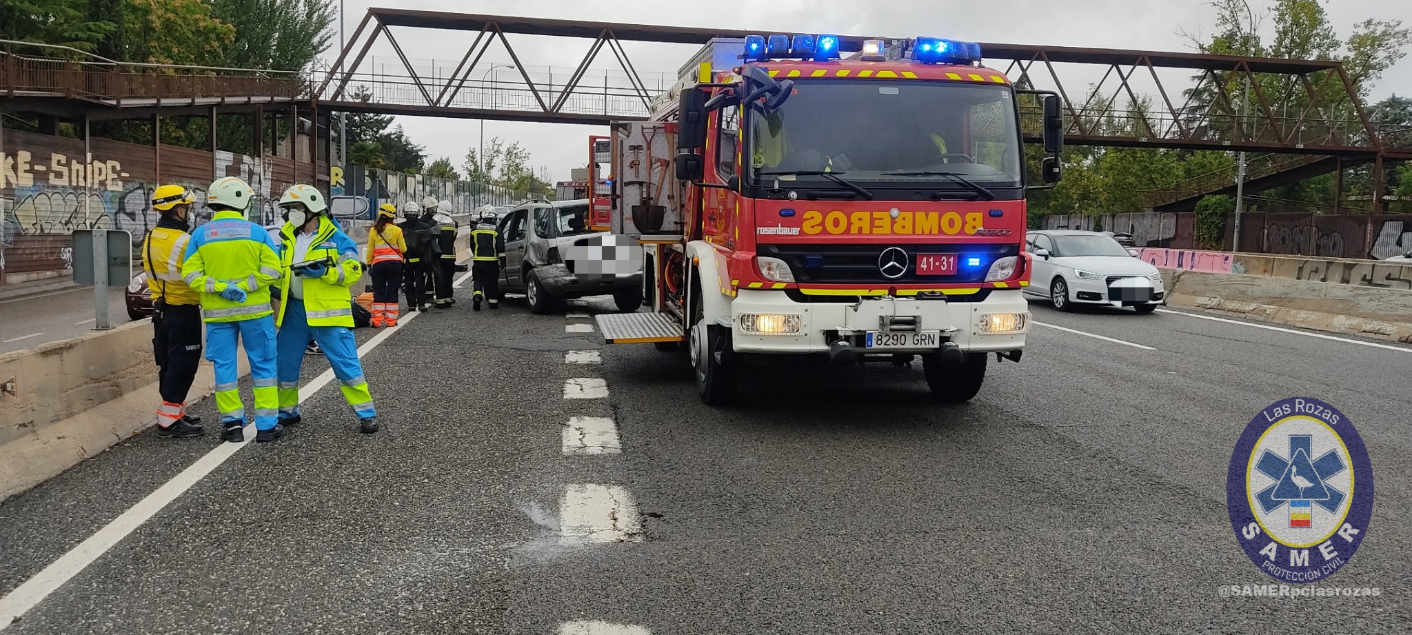 Dos heridos en un accidente de tráfico en Las Rozas