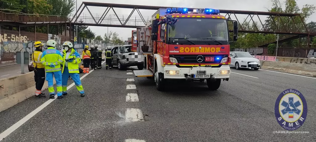 Dos heridos en un accidente de tráfico en Las Rozas