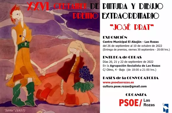 El PSOE de las Rozas organiza el XXVI Certamen de Pintura y Dibujo “José Prat”