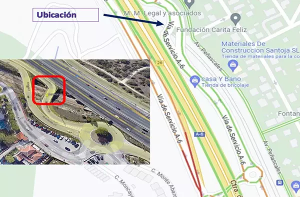 Cortes de tráfico en la A-6, a la altura de Las Rozas, desde hoy lunes
