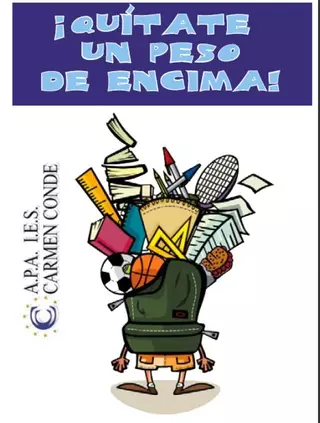El IES Carmen Conde preocupado por el peso de las mochilas