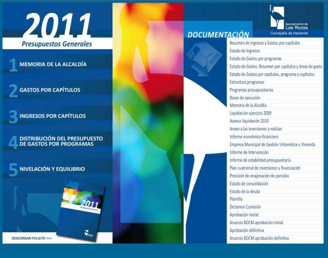 Los presupuestos municipales de Las Rozas para 2011 se podrán consultar por Internet