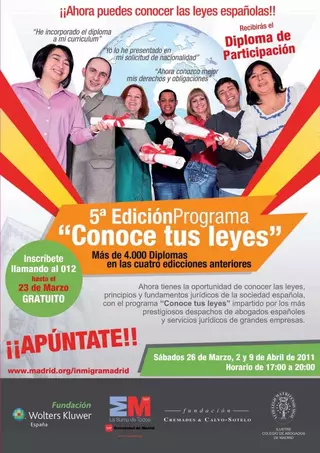 Ya está en marcha la V Edición del curso para inmigrantes Conoce tus Leyes