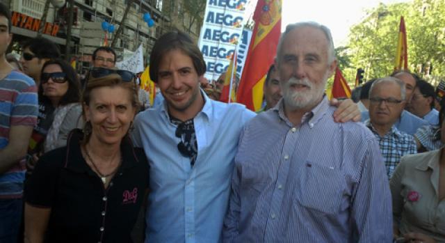 Cristiano Brown en la manifestación a favor de las víctimas del terrorismo