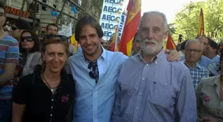 Cristiano Brown en la manifestación a favor de las víctimas del terrorismo