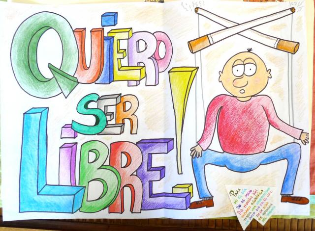 Alumnos del IES José Saramago, premiados en el II concurso de dibujos y eslóganes Motivos para dejar de fumar
