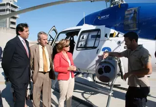 Fernández Rubio y Regina Plañiol visitan el Parque Central de Bomberos de Las Rozas
